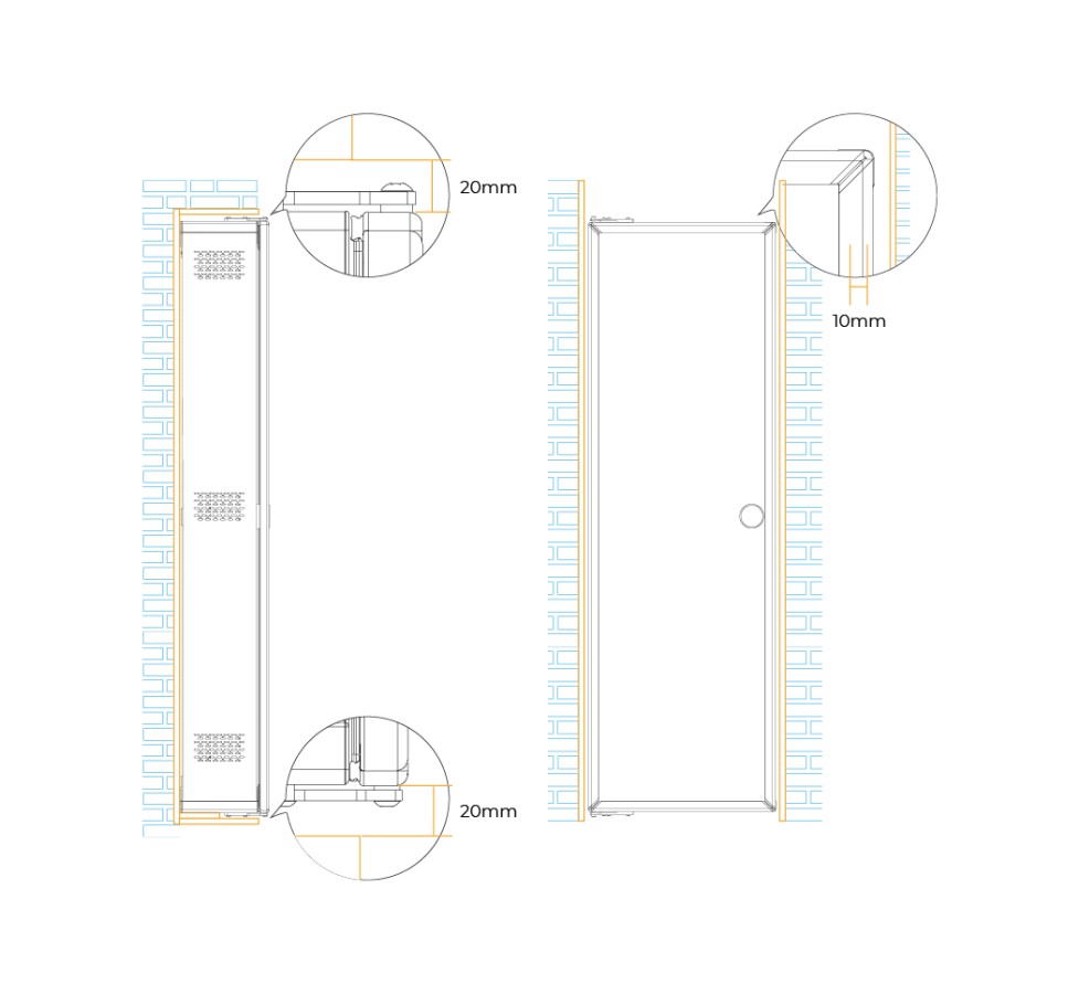 方案二：暗裝平面示意圖