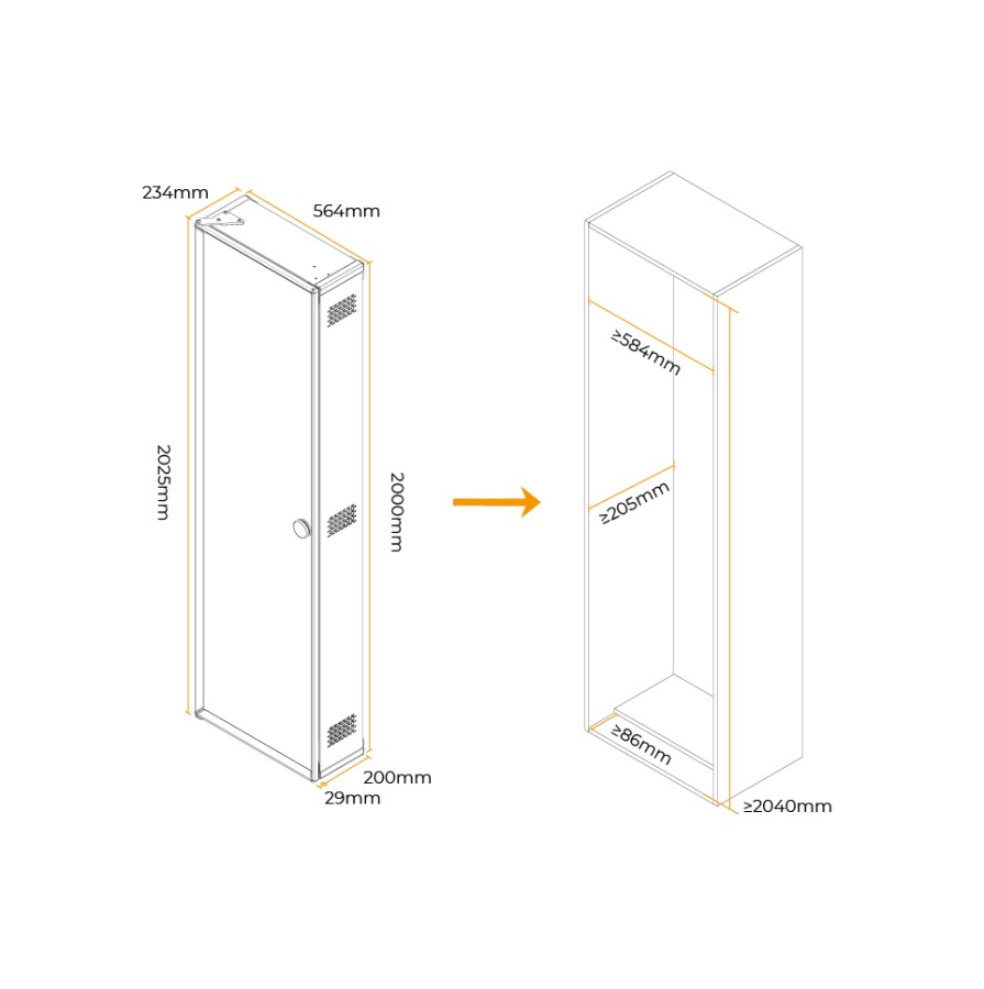 方案二：暗裝立體示意圖